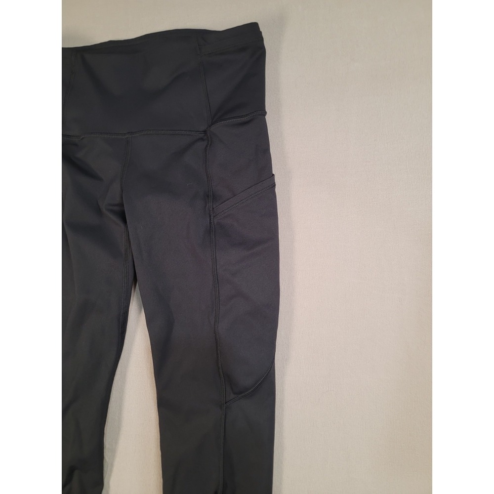 Lululemon Fast and Free High Rise Tights 25 Black Stretch Size 2 Drop In Pocket - Picture 4 of 10
